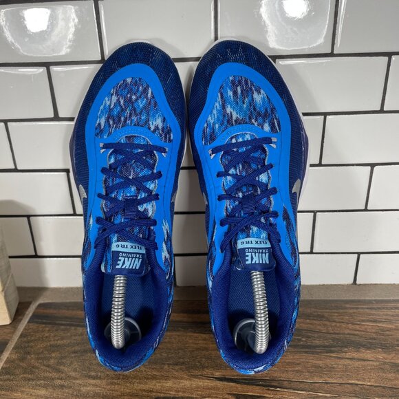 Nike Flex Trainer 6 Print Womens Size 8.5 Shoes Blue Athletic Low Top Sneaker - Picture 7 of 14